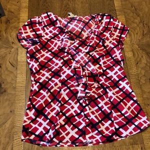 Cap sleeve ruffle blouse